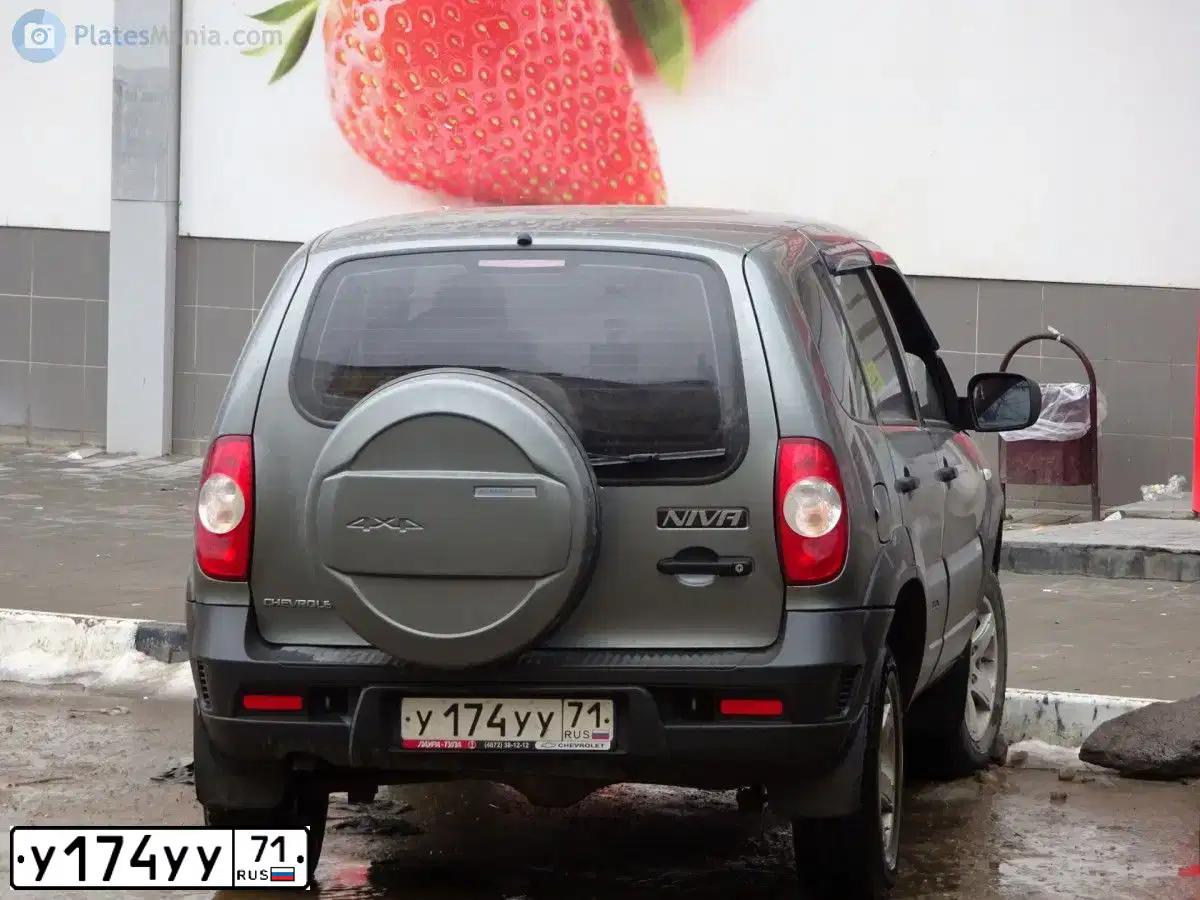 Фото автомобиля CHEVROLET NIVA, 2011 — госномер У174УУ71. Цвет: Темно-серый металлик