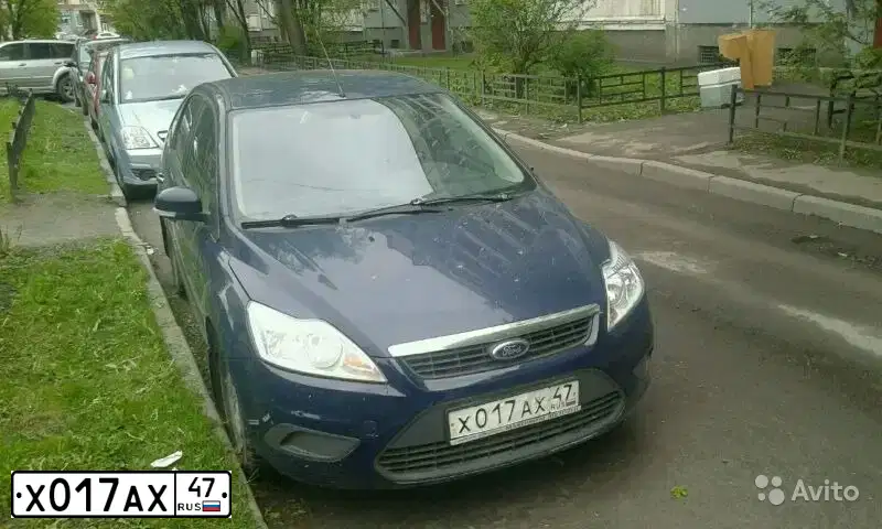 Фото автомобиля FORD FOCUS, 2008 — госномер А171НТ198. Цвет: ТЕМНО-СИНИЙ