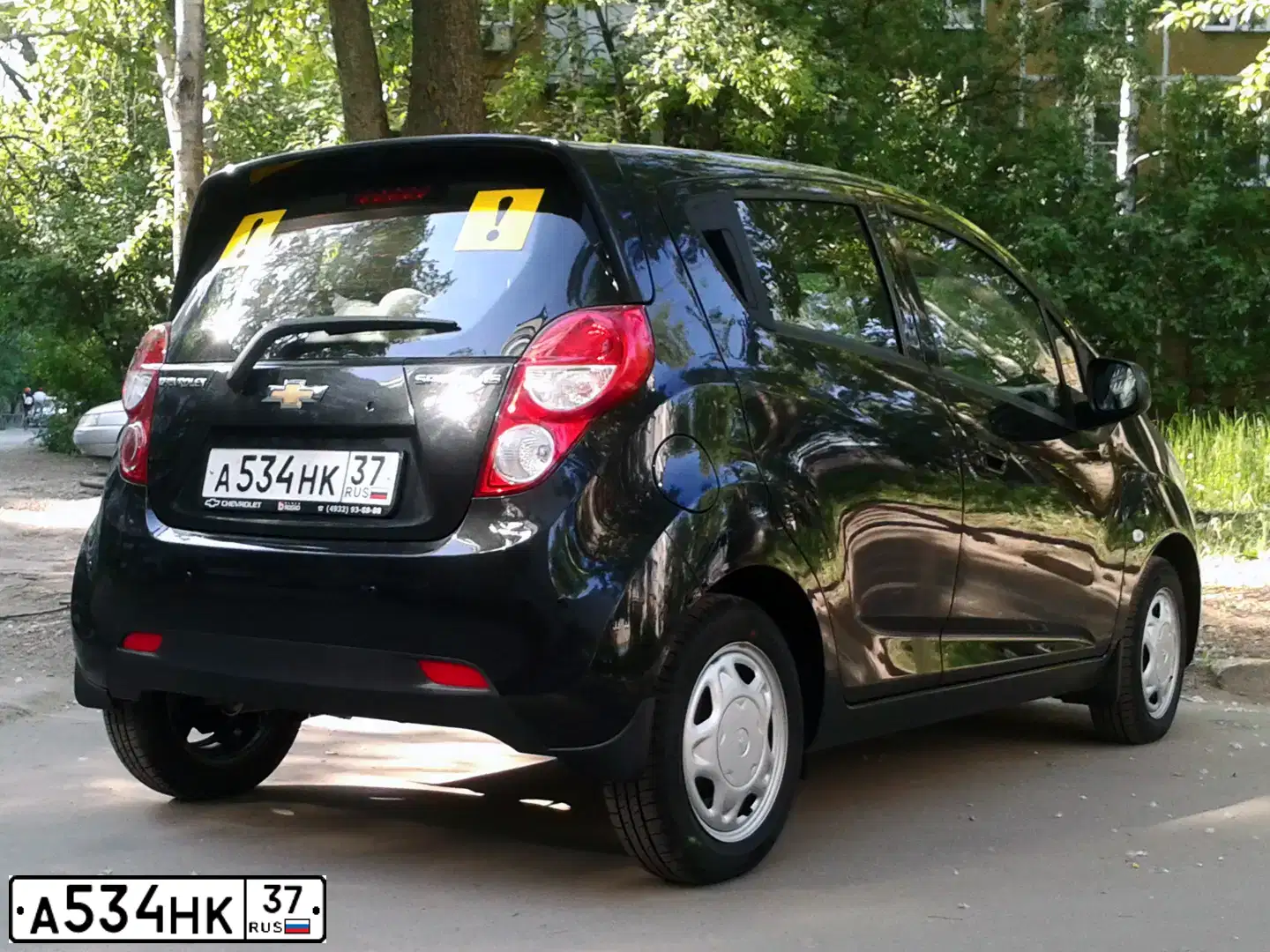 Фото автомобиля CHEVROLET SPARK, 2013 — госномер В314КУ37. Цвет: ЧЕРНЫЙ