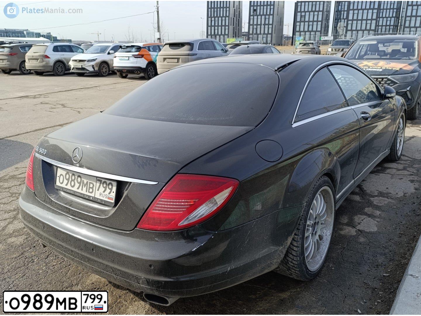 Фото автомобиля MERCEDES CL-KLASSE, 2007 — госномер О989МВ799. Цвет: ЧЕРНЫЙ