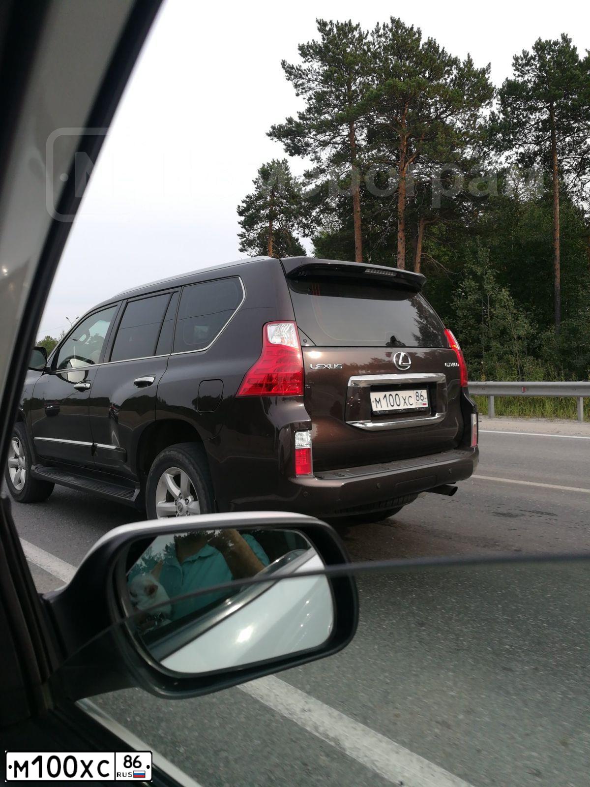 Фото автомобиля LEXUS GX, 2011 — госномер М100ХС86. Цвет: бронзовый