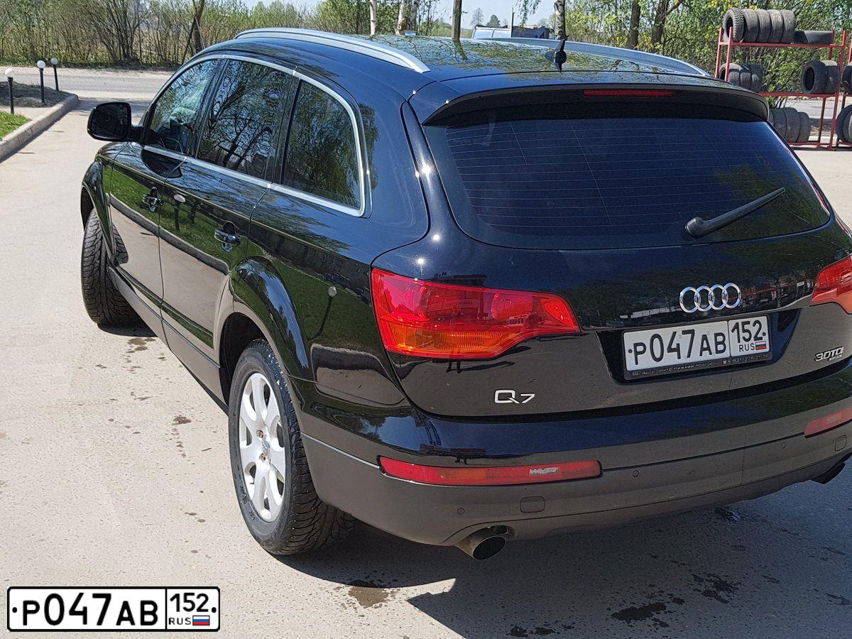 Фото автомобиля AUDI Q7, 2008 — госномер К197ОТ186. Цвет: ЧЕРНЫЙ