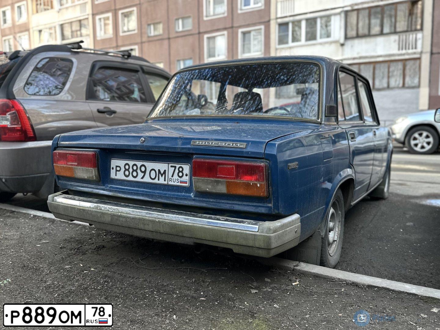 Фото автомобиля LADA 2107, 2000 — госномер Р889ОМ78. Цвет: СИНИЙ