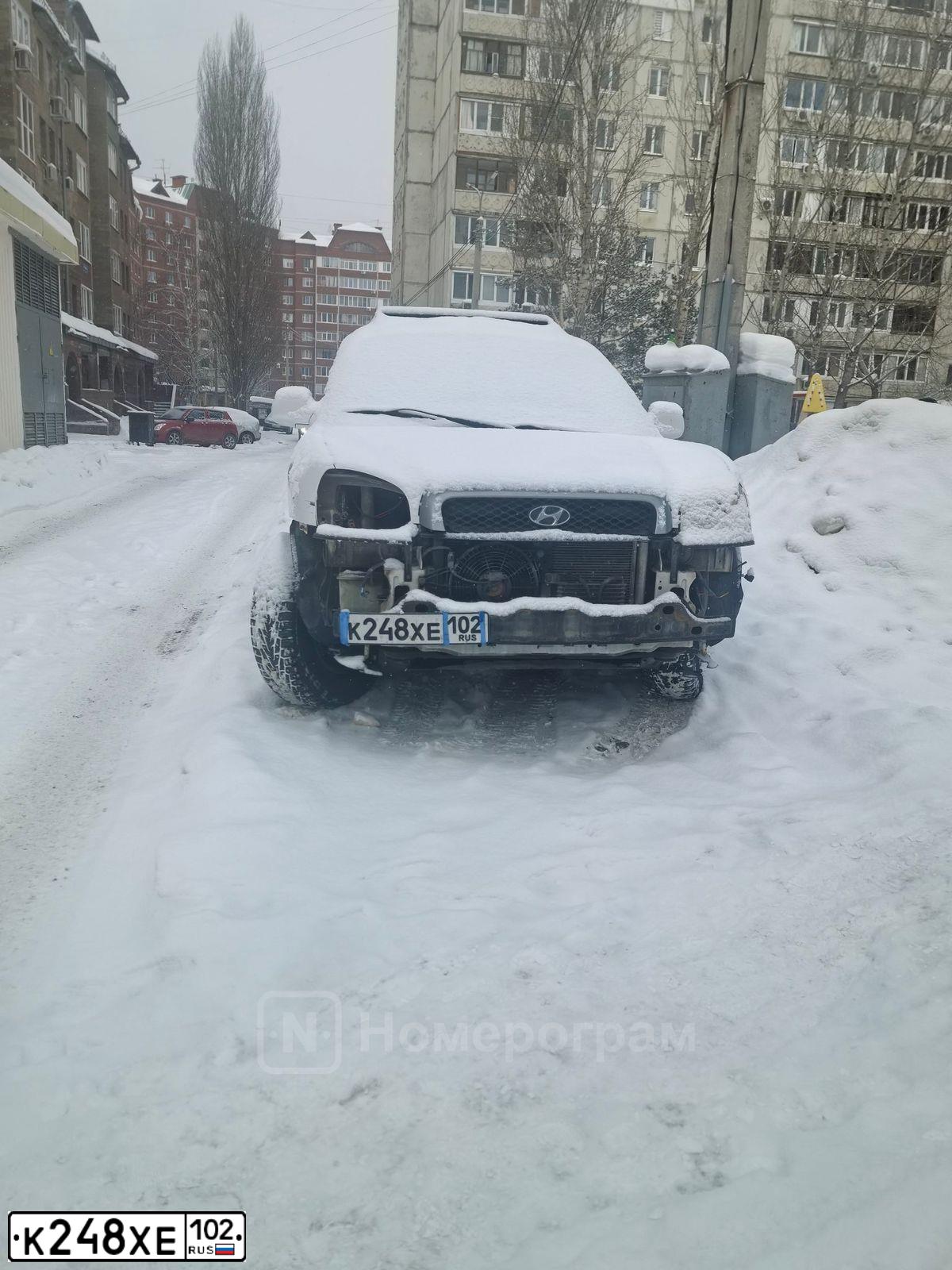 Фото автомобиля HYUNDAI SANTA FE, 2003 — госномер К248ХЕ102. Цвет: БЕЛЫЙ