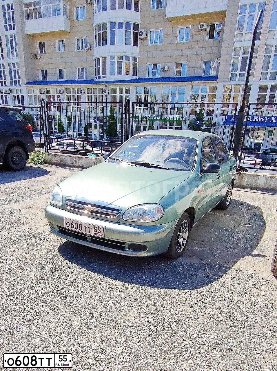 Фото автомобиля ZAZ LANOS, 2006 — госномер О608ТТ55. Цвет: СЕРО-ЗЕЛЕНЫЙ