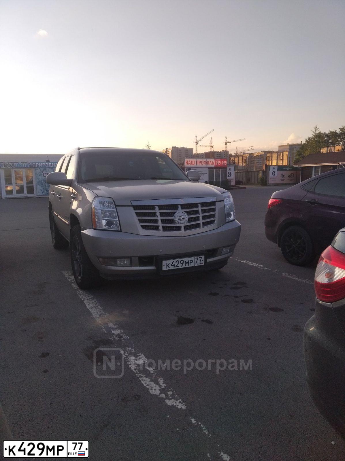 Фото автомобиля CADILLAC ESCALADE GTM926, 2008 — госномер А426АР250. Цвет: Серый