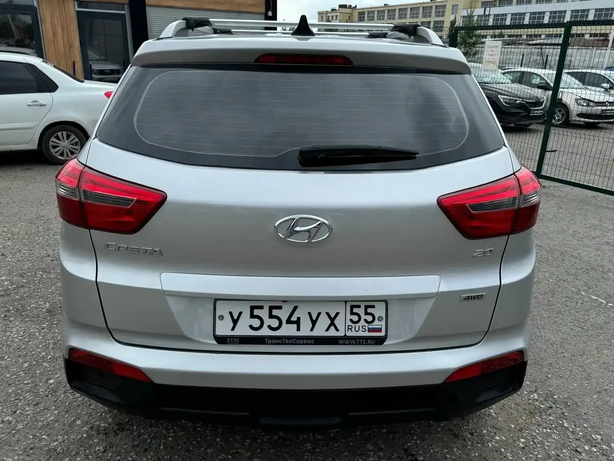 Фото автомобиля HYUNDAI CRETA, 2020 — госномер У554УХ55. Цвет: СЕРЫЙ