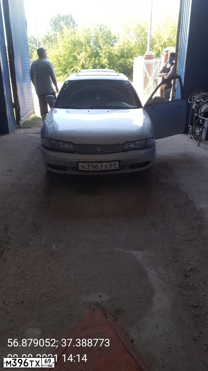 Фото автомобиля MAZDA МАЗДА 626 3 0L GLХ, 1995 — госномер В151НО69. Цвет: БЕЛЫЙ (СЕРЕБРИСТЫЙ)