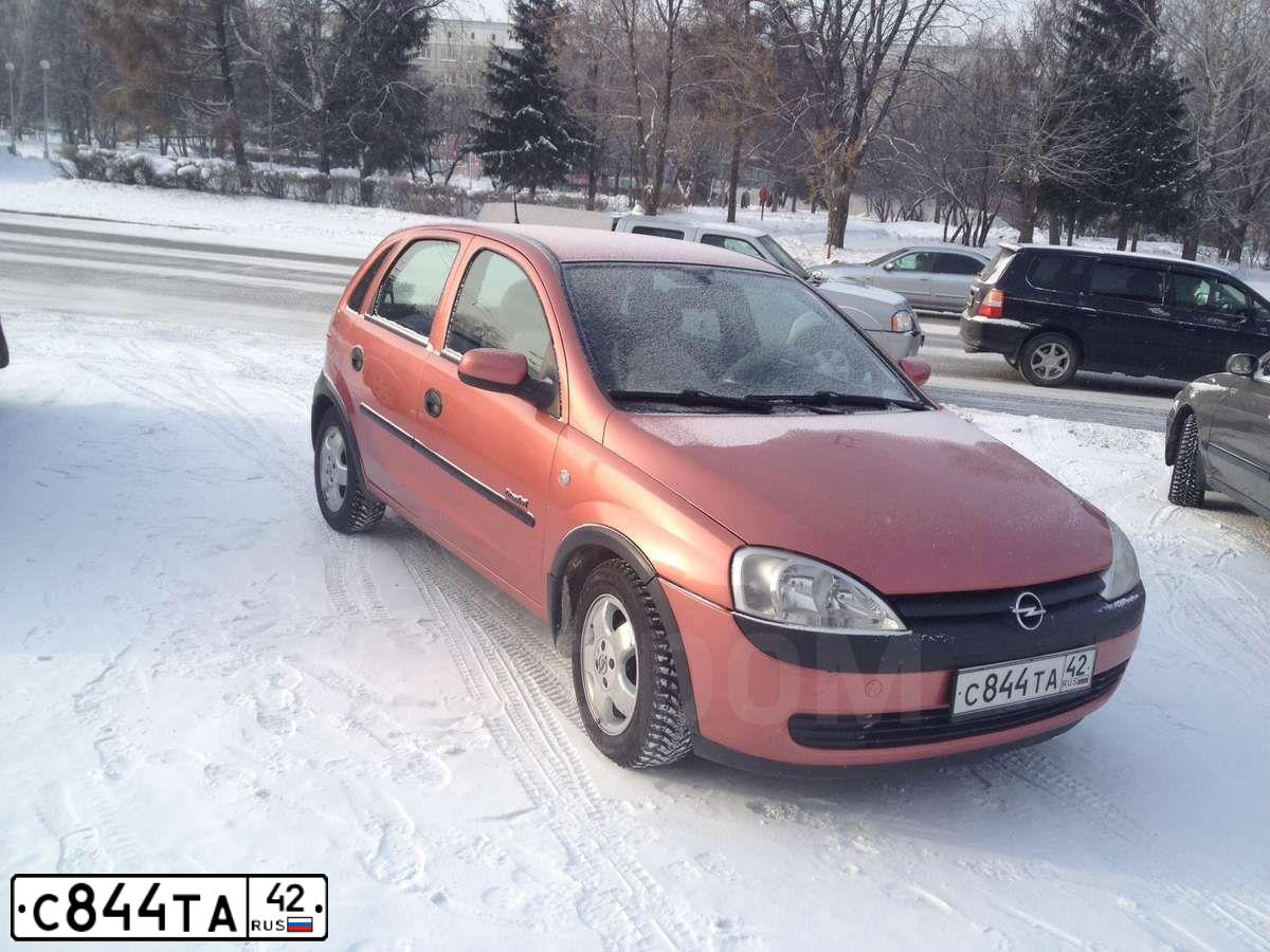 Фото автомобиля OPEL CORSA, 2001 — госномер С844ТА42. Цвет: Красный
