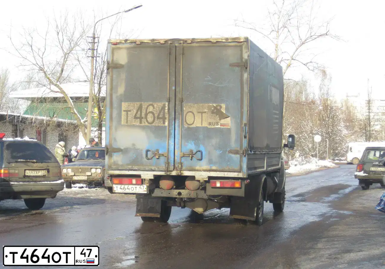 Фото автомобиля GAZ 3302 EL, 2008 — госномер Т464ОТ47. Цвет: Белый