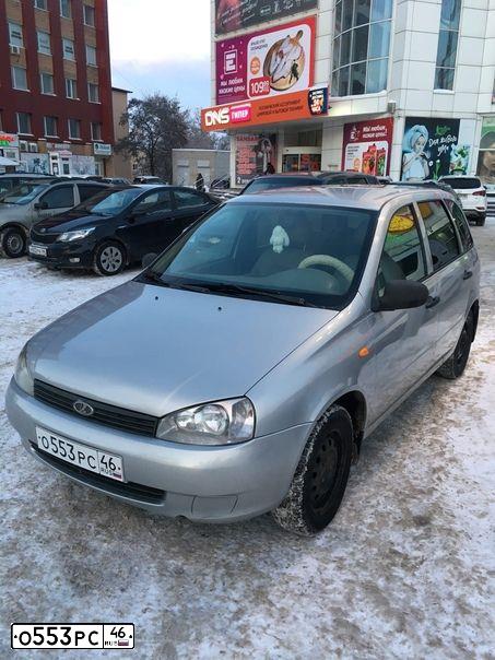 Фото автомобиля VAZ 1117 KALINA, 2008 — госномер О974ТР46. Цвет: Серебристый