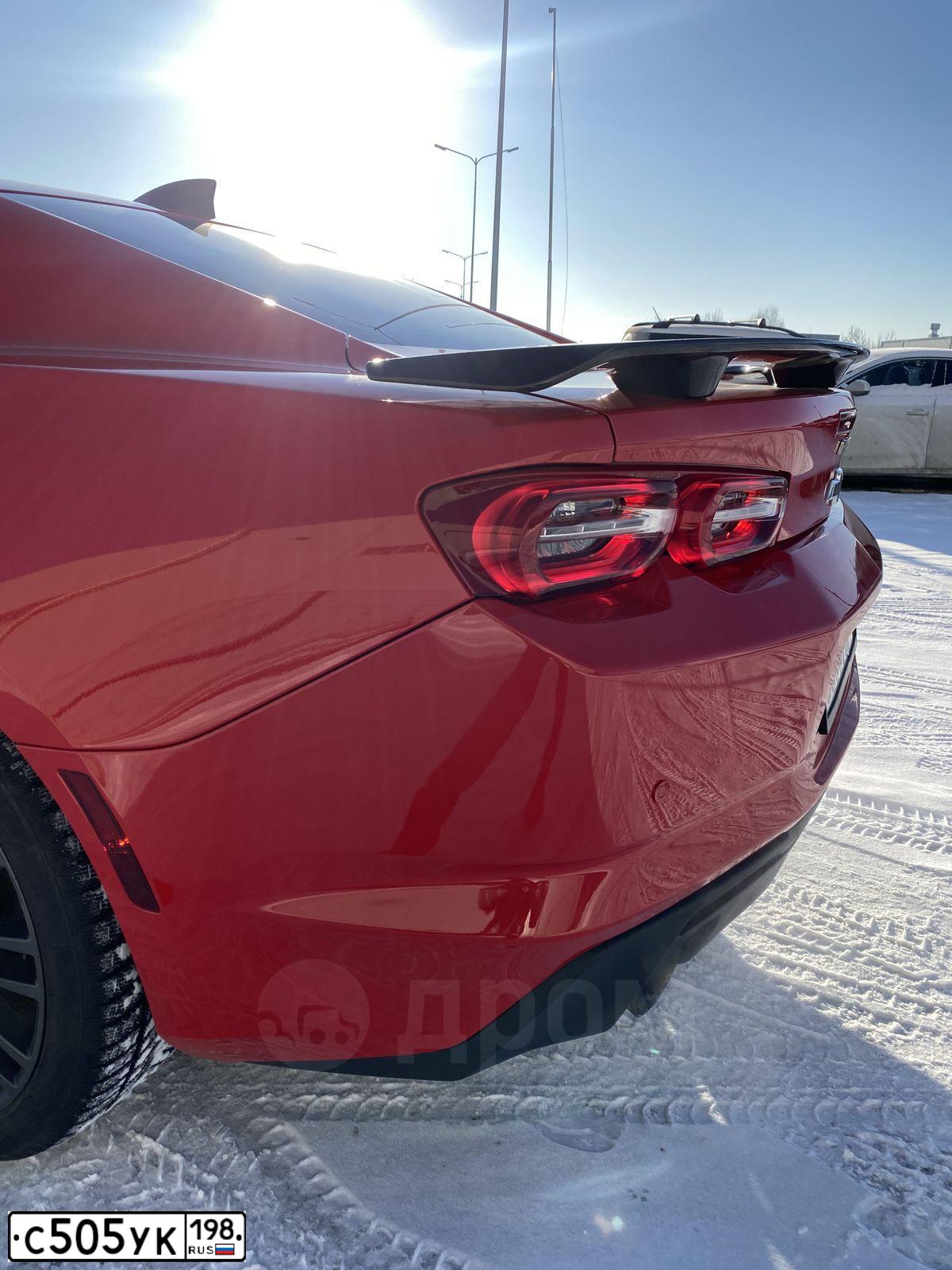 Фото автомобиля CHEVROLET CAMARO, 2020 — госномер С505УК198. Цвет: Красный