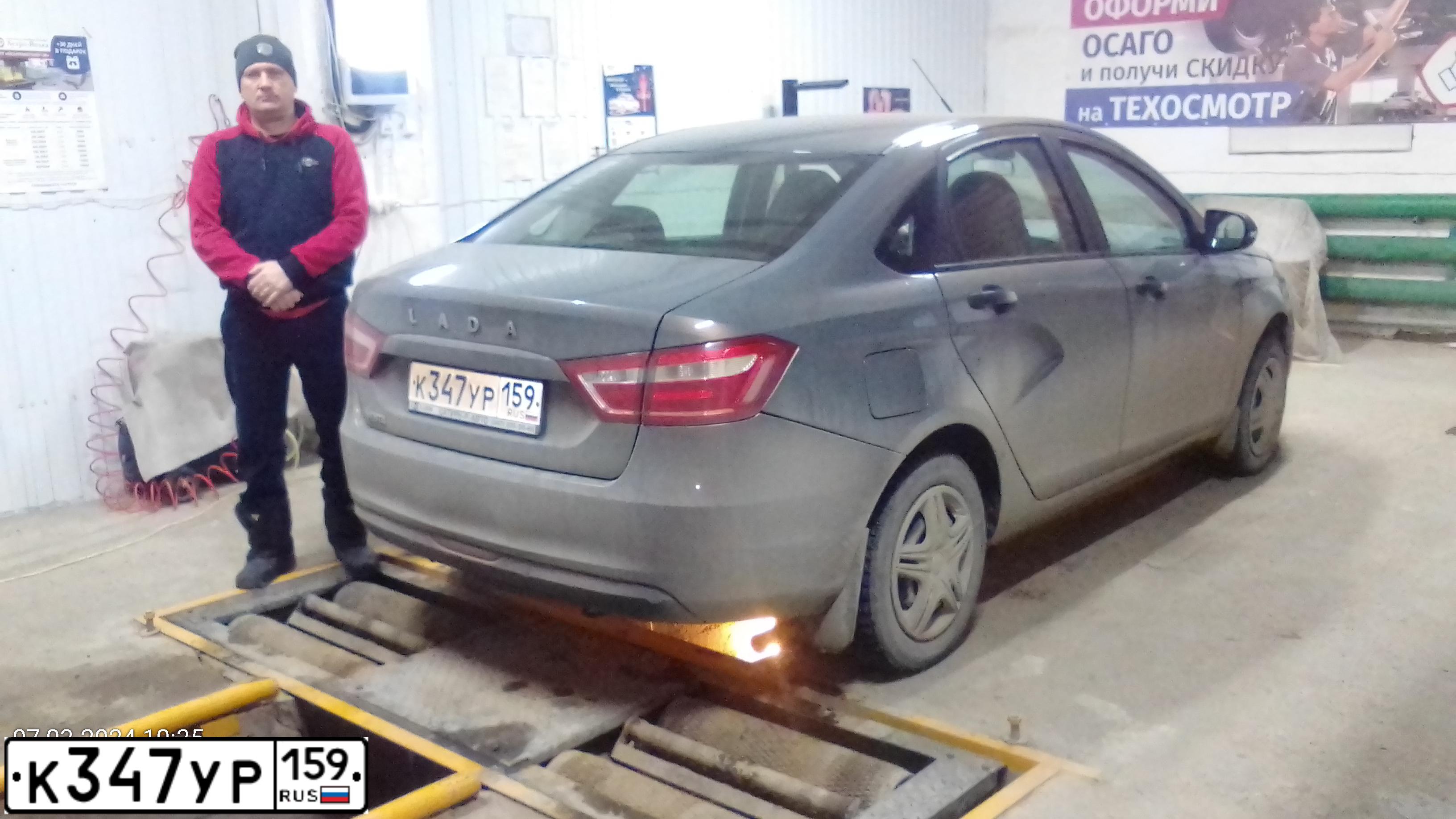 Фото автомобиля LADA VESTA, 2017 — госномер К347УР159. Цвет: СЕРО-ГОЛУБОЙ
