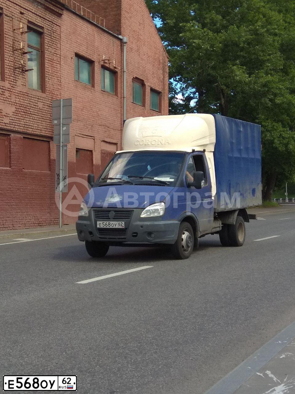 Фото автомобиля GAZ 3302 EL, 2006 — госномер Е568ОУ62. Цвет: Юниор (Синий)