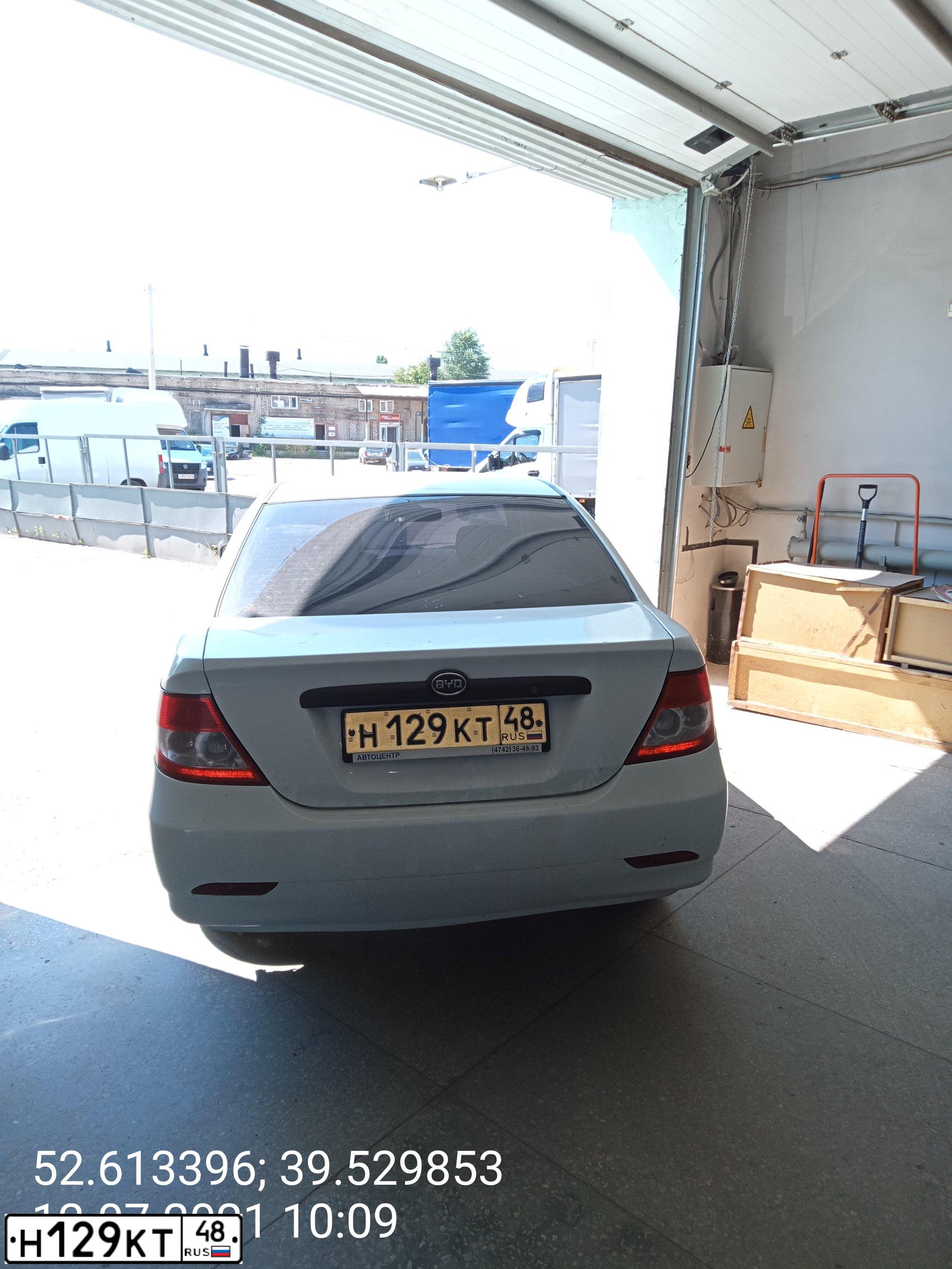 Фото автомобиля BYD F3, 2011 — госномер У829ТР48