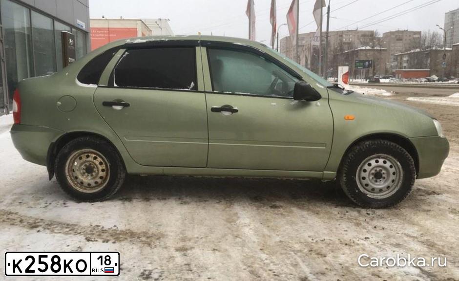 Фото автомобиля LADA KALINA, 2011 — госномер А136УВ33. Цвет: СВЕТЛО-ЗЕЛЕНЫЙ
