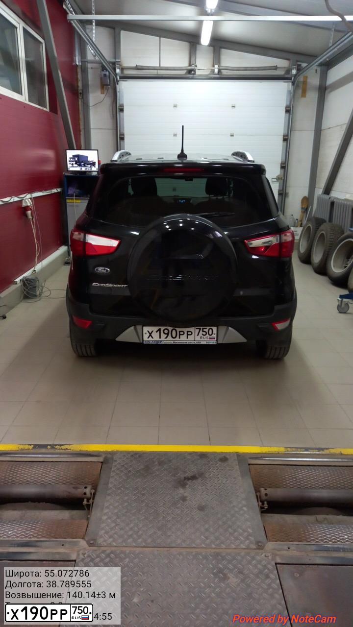Фото автомобиля FORD ECOSPORT, 2017 — госномер Х190РР750. Цвет: ЧЕРНЫЙ