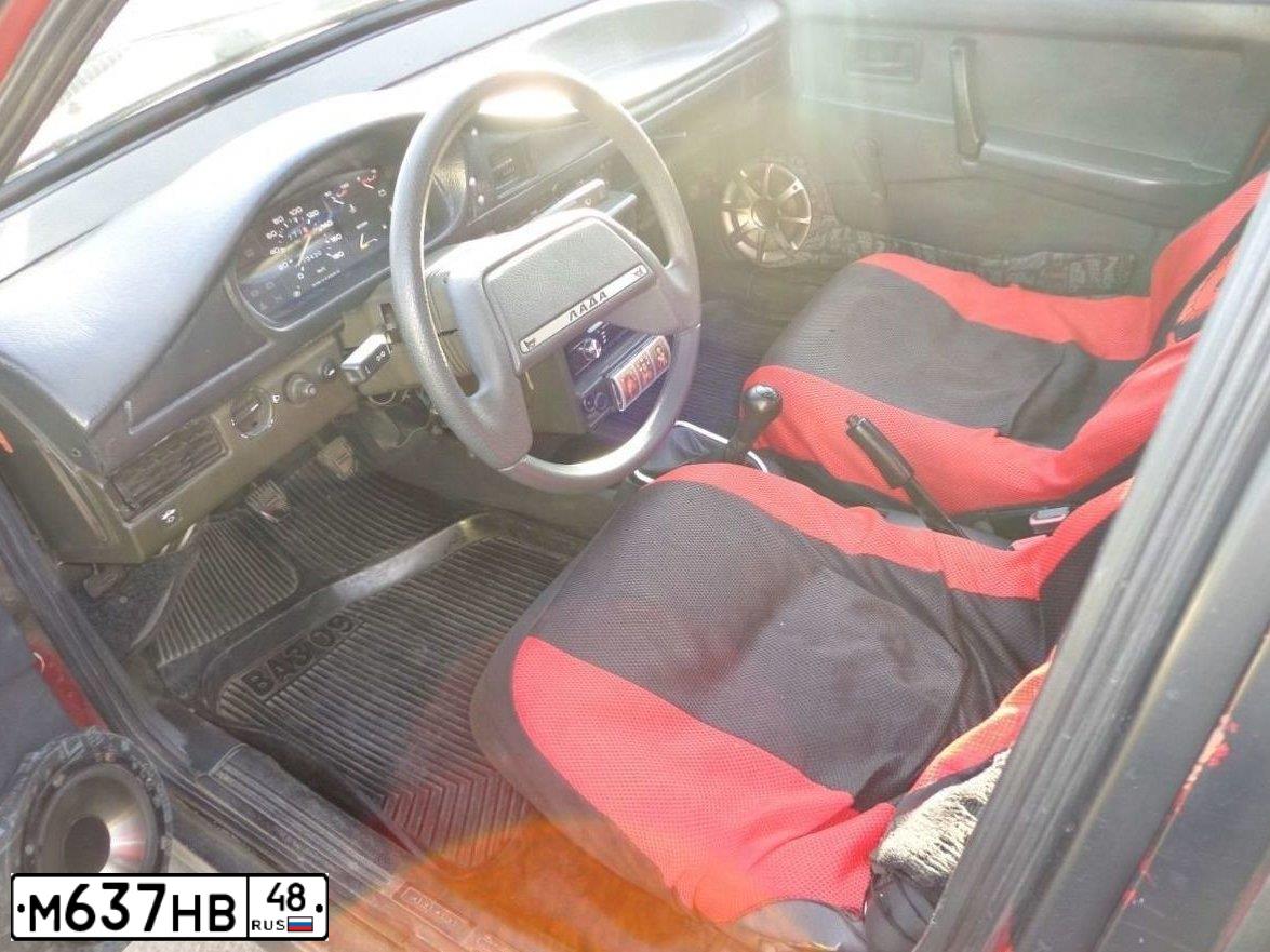 Фото автомобиля LADA 2109 SAMARA, 1997 — госномер К338КС48. Цвет: КРАСНЫЙ