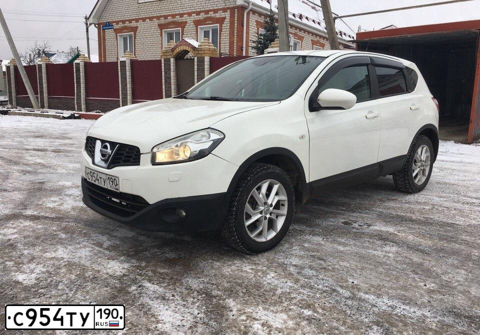 Фото автомобиля NISSAN QASHQAI, 2012 — госномер С457МО73. Цвет: Белый