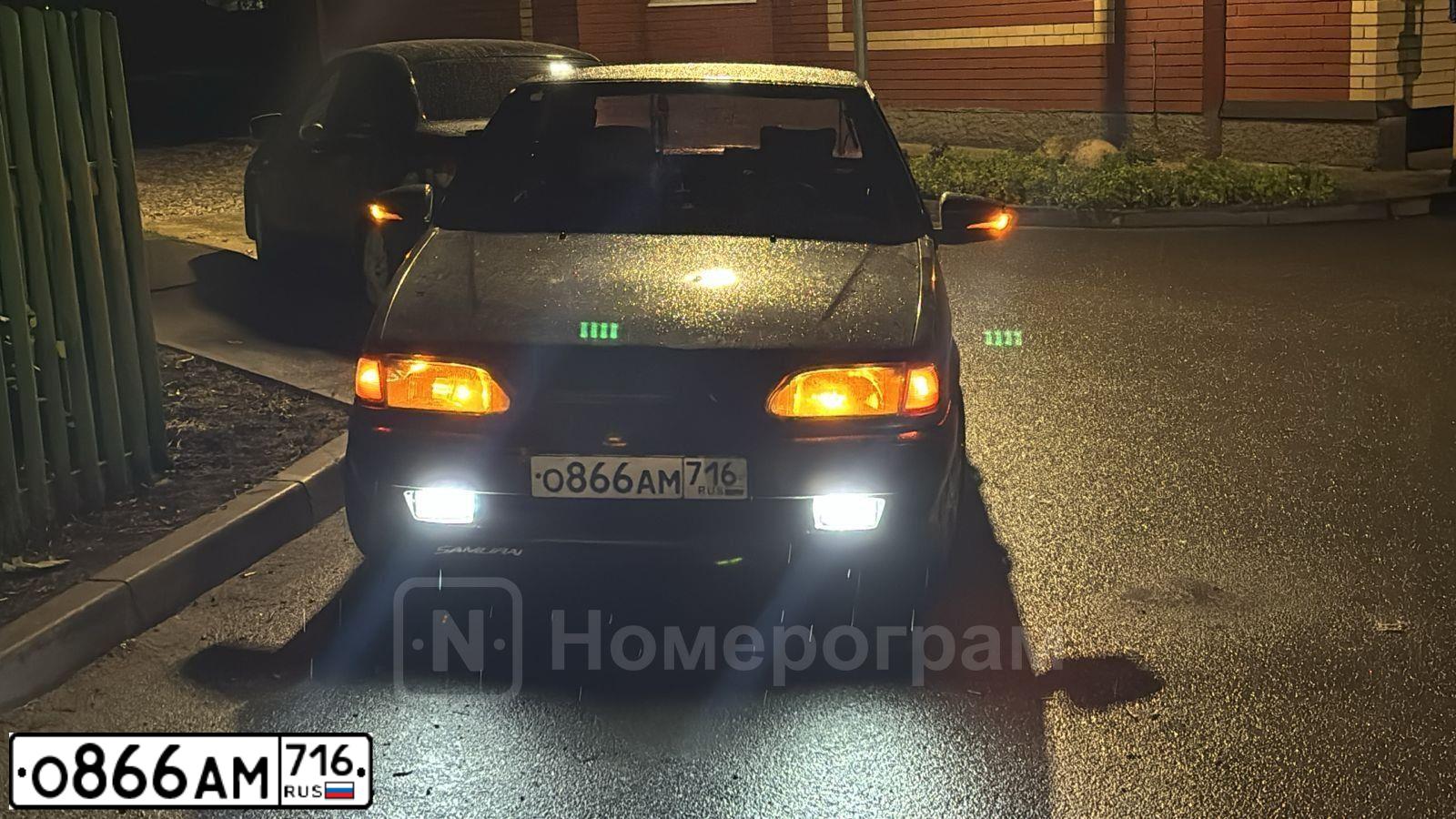 Фото автомобиля LADA 2114 SAMARA, 2011 — госномер О866АМ716. Цвет: Сине-Черный