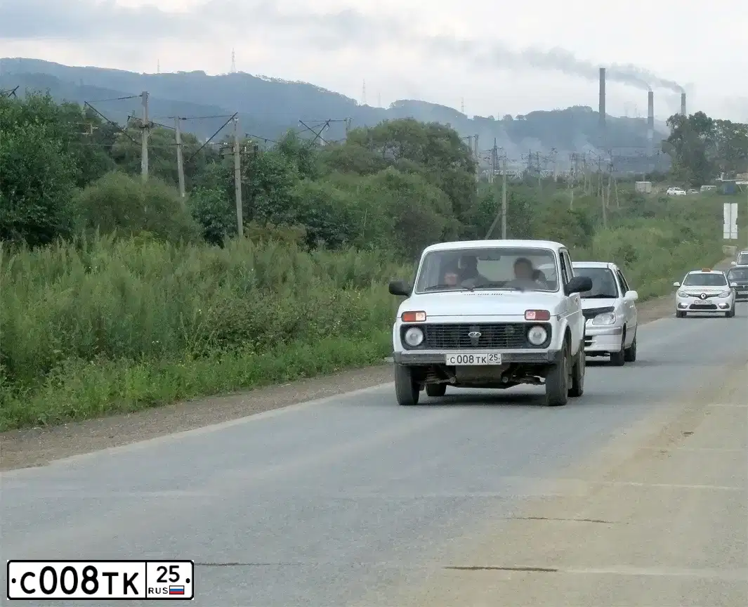 Фото автомобиля LADA 2121 NIVA, 2010 — госномер С008ТК25. Цвет: ЯРКО-БЕЛЫЙ