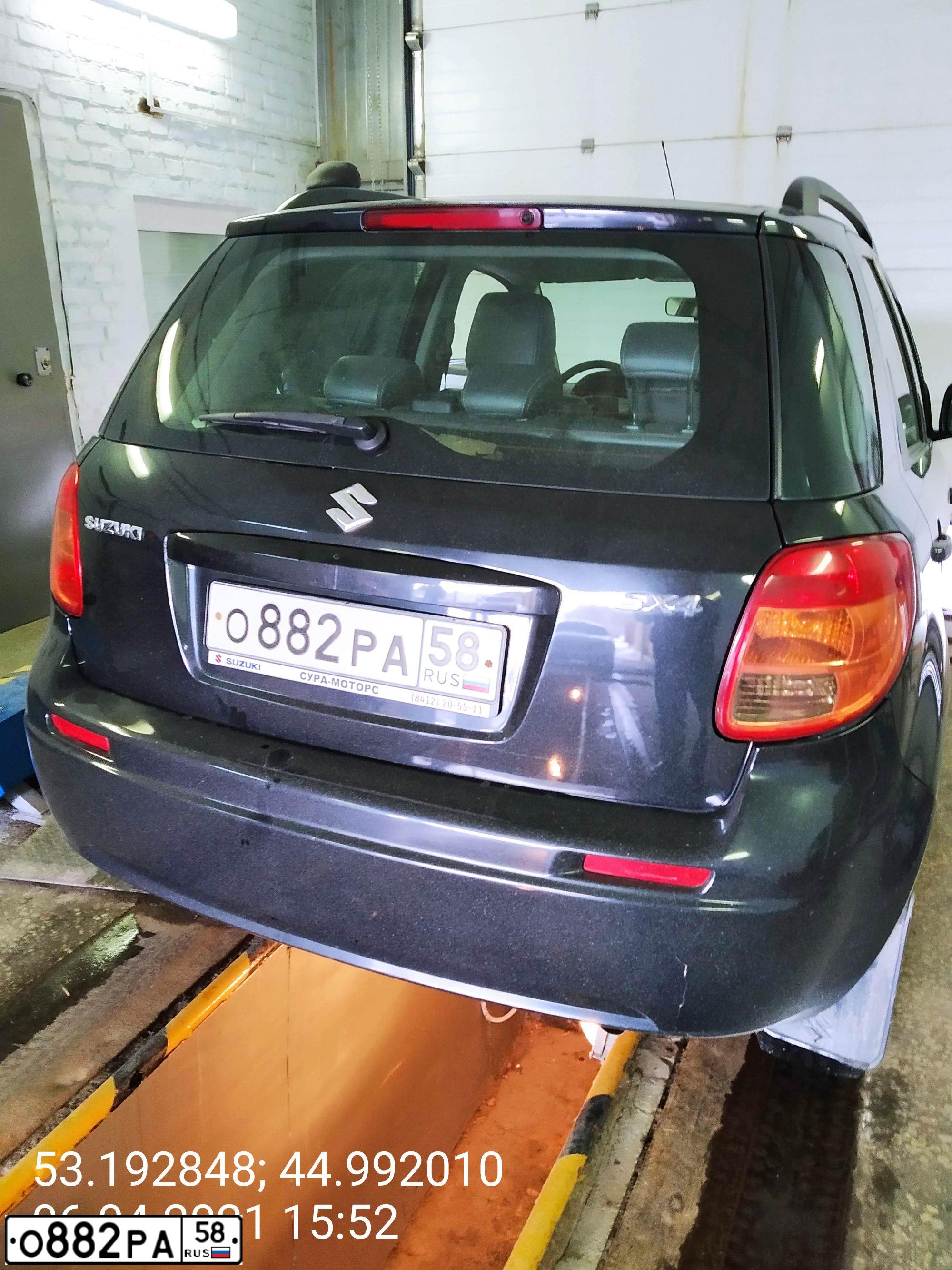 Фото автомобиля SUZUKI SX 4, 2008 — госномер О882РА58