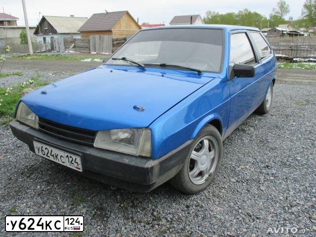 Фото автомобиля ВАЗ2108, 1987 — госномер С080ЕО24. Цвет: СИНИЙ