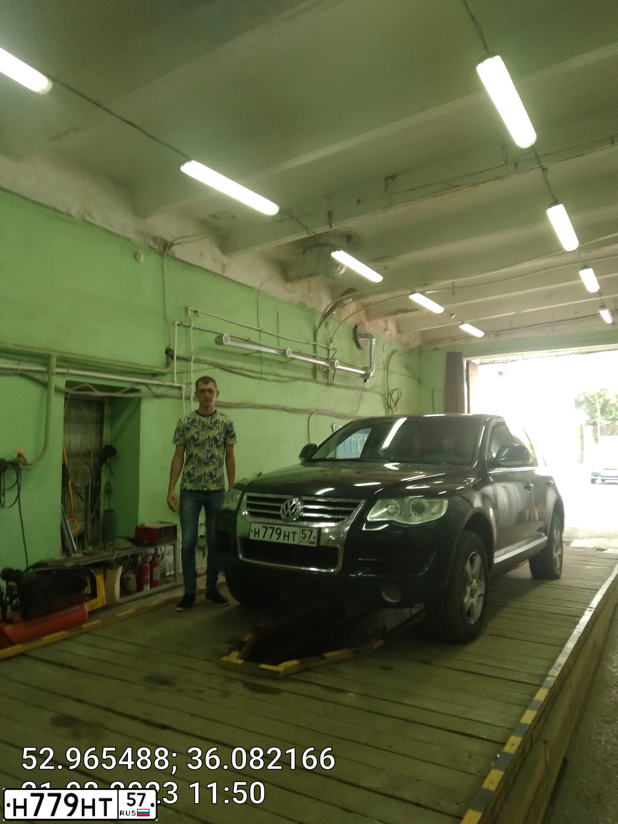 Фото автомобиля VOLKSWAGEN TOUAREG, 2008 — госномер Н779НТ57. Цвет: ЧЕРНЫЙ