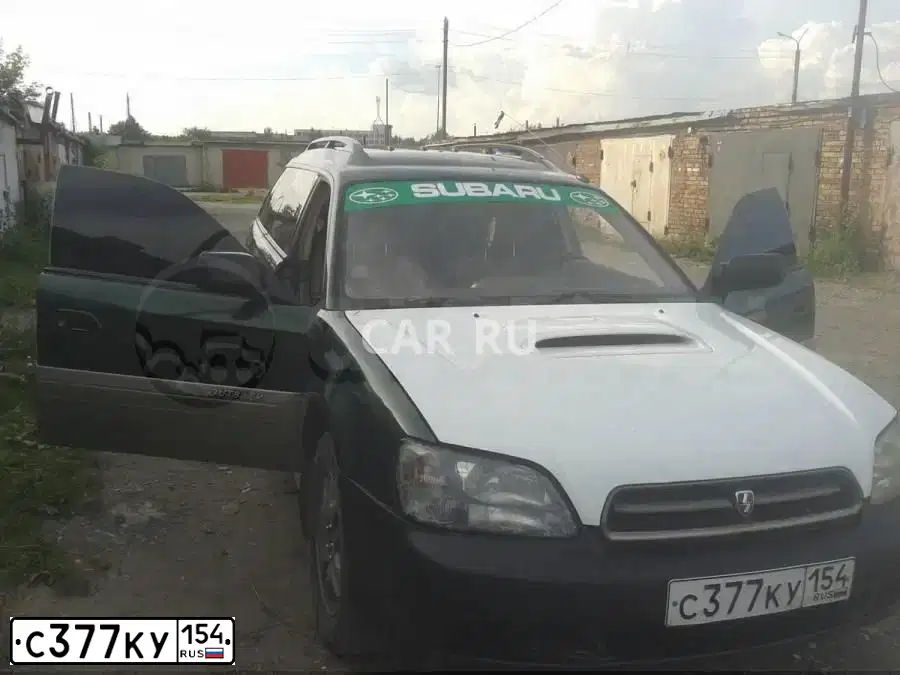 Фото автомобиля SUBARU OUTBACK, 2000 — госномер Н016ТА154. Цвет: ЗЕЛЕНЫЙ