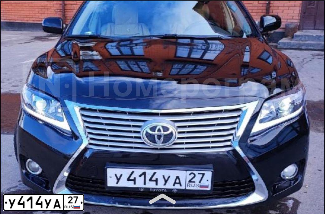 Фото автомобиля TOYOTA CAMRY, 2006 — госномер У414УА27. Цвет: ЧЕРНЫЙ