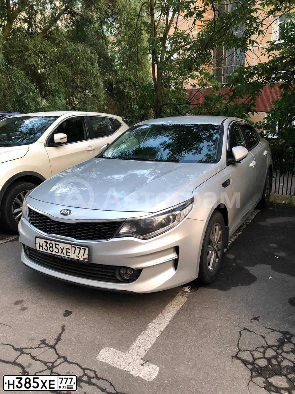 Фото автомобиля KIA MAGENTIS / OPTIMA, 2017 — госномер Н385ХЕ777. Цвет: Серебристый