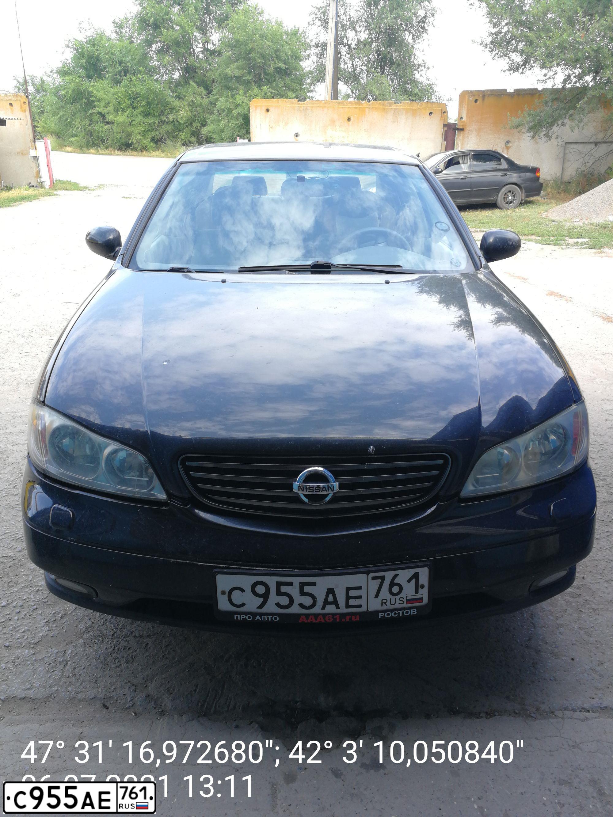 Фото автомобиля NISSAN MAXIMA, 2005 — госномер С697ОА34. Цвет: ЧЕРНЫЙ