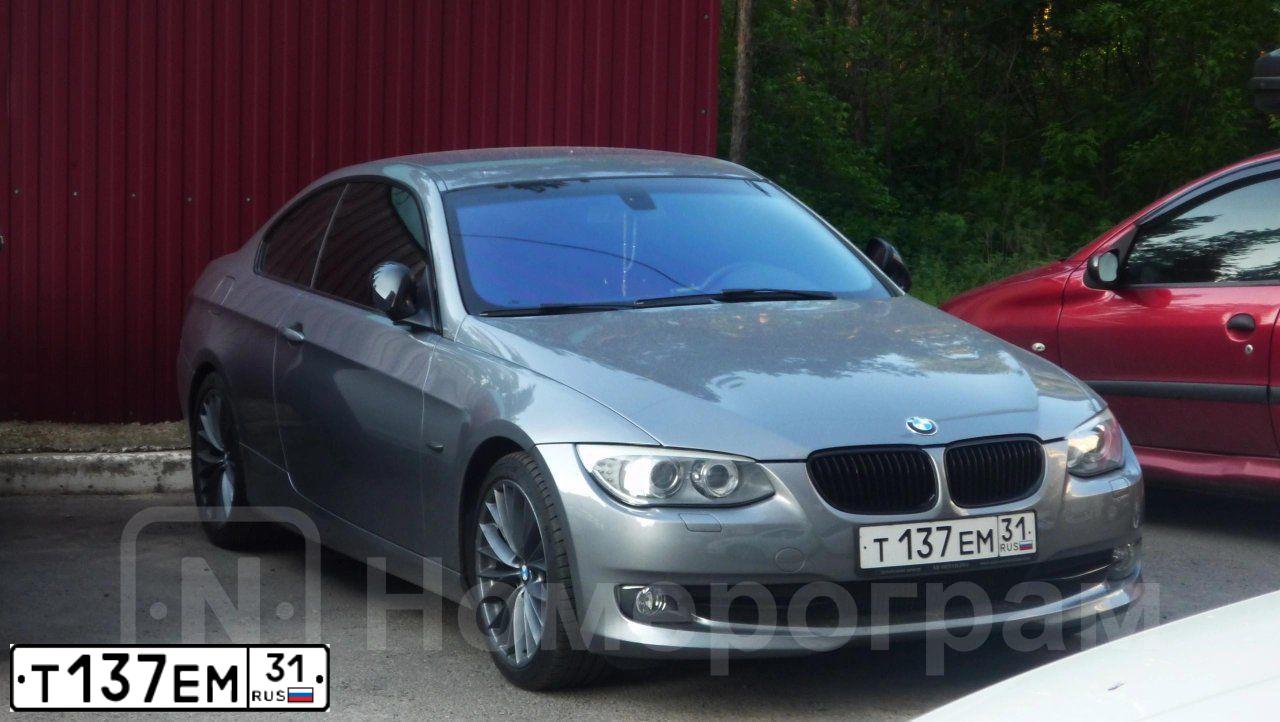 Фото автомобиля BMW SERIE 3, 2013 — госномер М293МО136. Цвет: СЕРЫЙ