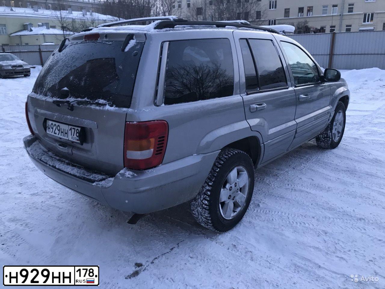 Фото автомобиля JEEP GRAND CHEROKEE, 2001 — госномер У341МТ47. Цвет: СЕРЕБРИСТЫЙ