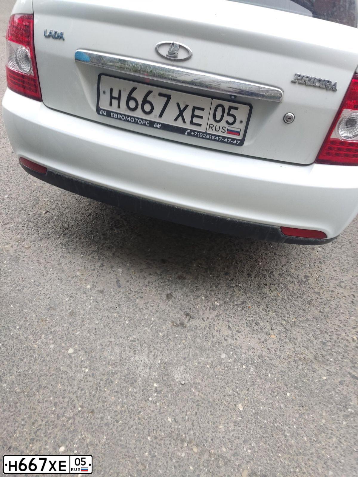 Фото автомобиля LADA 2170 PRIORA, 2015 — госномер Н667ХЕ05. Цвет: БЕЛЫЙ