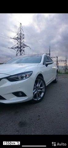 Фото автомобиля MAZDA 6, 2014 — госномер Р006НА72. Цвет: Белый