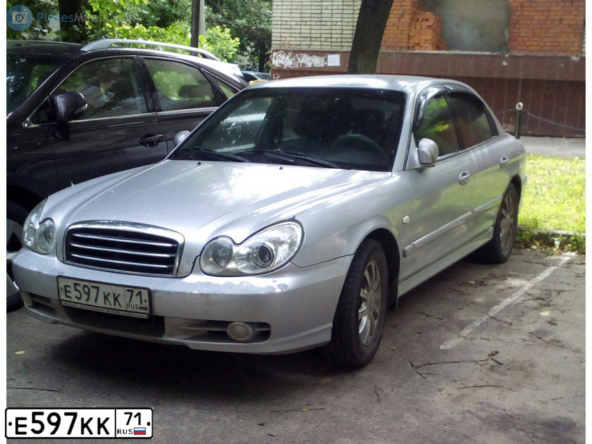 Фото автомобиля TAGAZ SONATA, 2006 — госномер Е597КК71. Цвет: Серебристый
