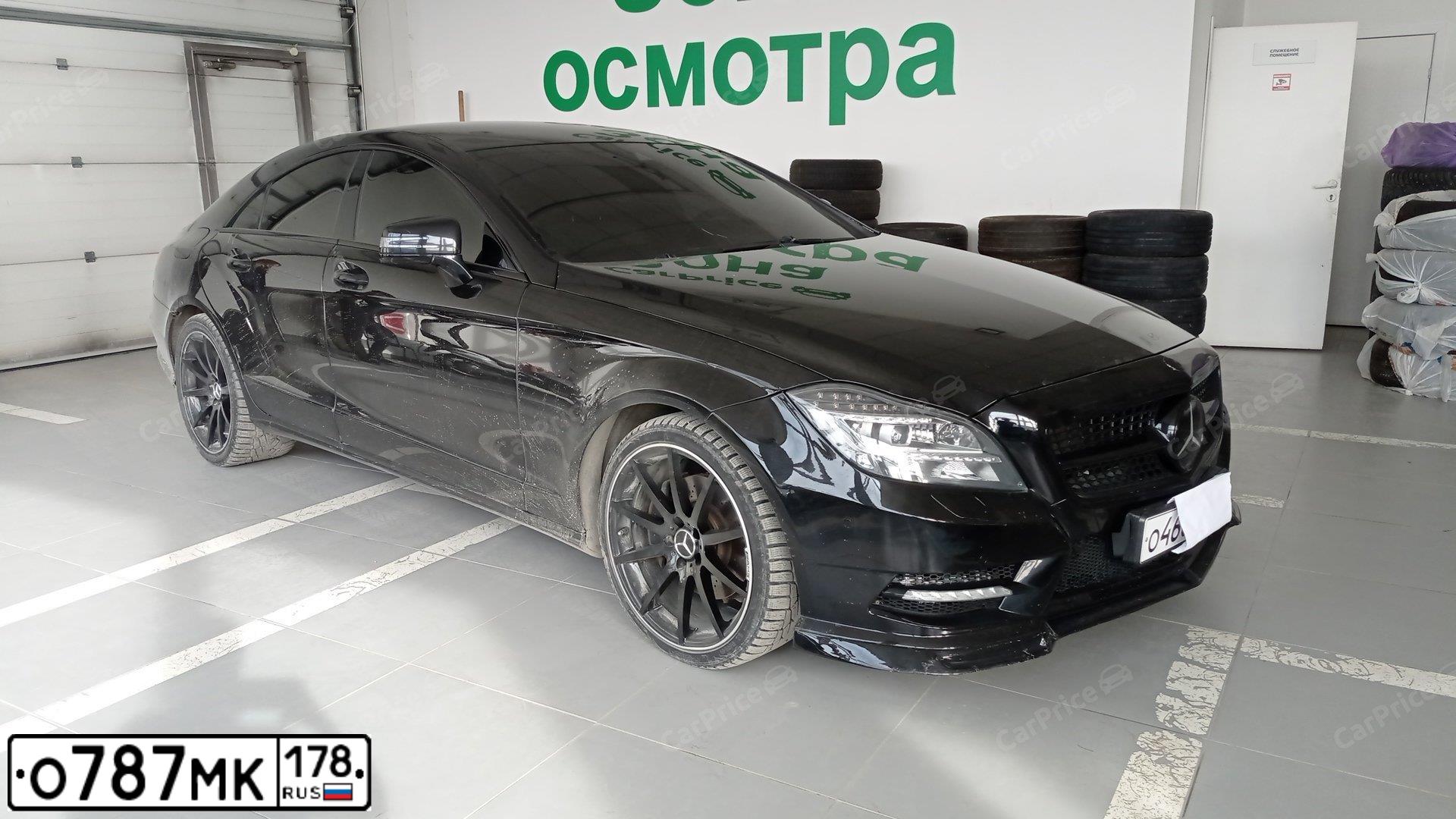 Фото автомобиля MERCEDES CLS-KLASSE, 2011 — госномер Х444ЕТ54. Цвет: ЧЕРНЫЙ