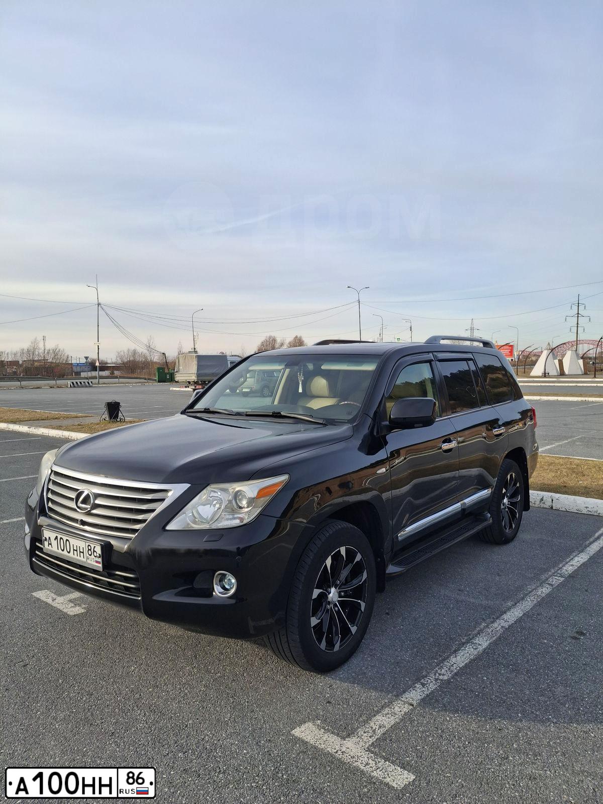 Фото автомобиля LEXUS LX, 2008 — госномер А100НН86. Цвет: ЧЕРНЫЙ