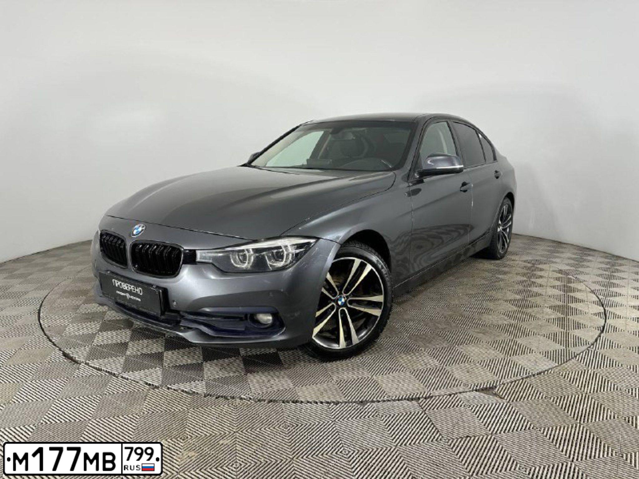 Фото автомобиля BMW SERIE 3, 2018 — госномер М177МВ799. Цвет: СЕРЫЙ МЕТАЛЛИК