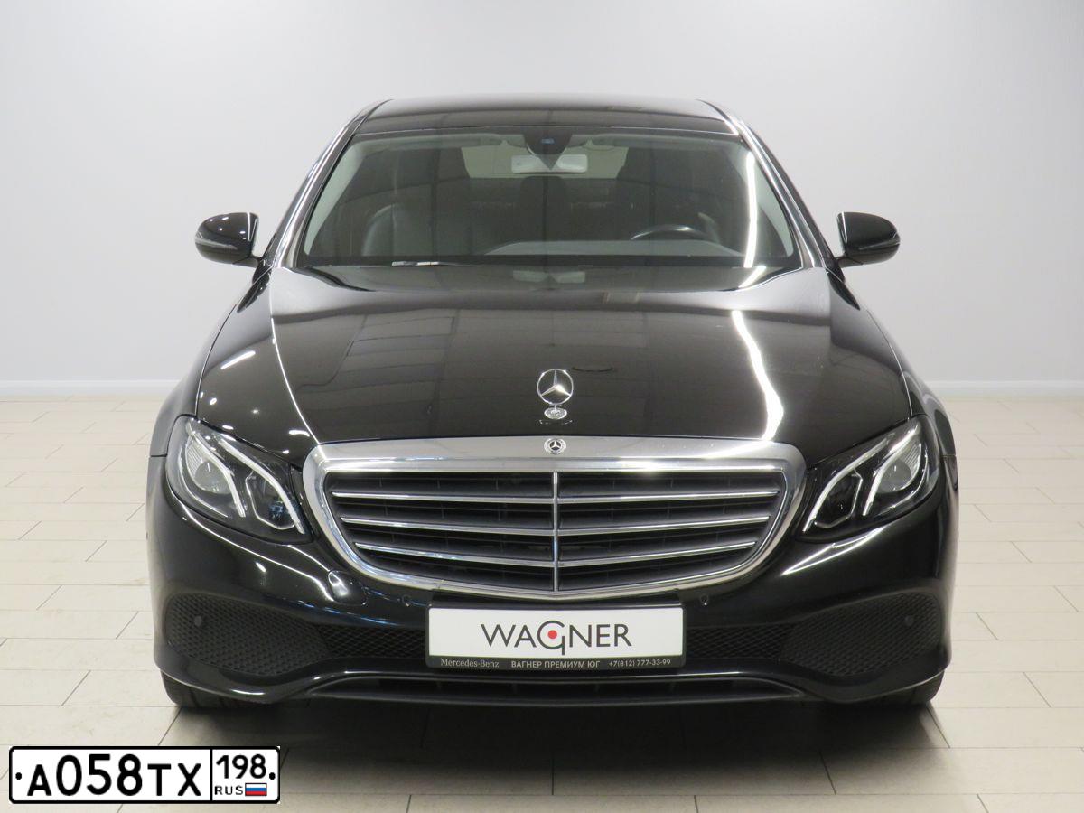 Фото автомобиля MERCEDES E-KLASSE, 2018 — госномер А058ТХ198. Цвет: ЧЕРНЫЙ