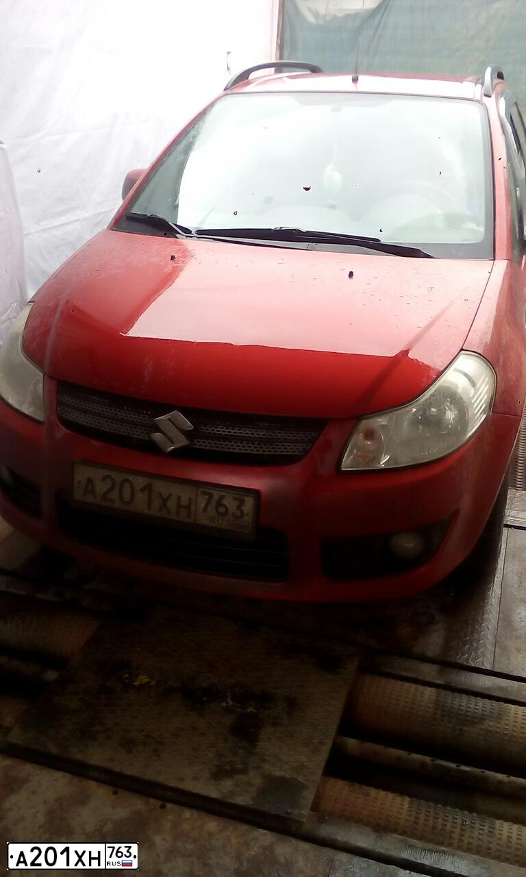 Фото автомобиля SUZUKI SX 4, 2007 — госномер А201ХН763. Цвет: ОРАНЖЕВЫЙ