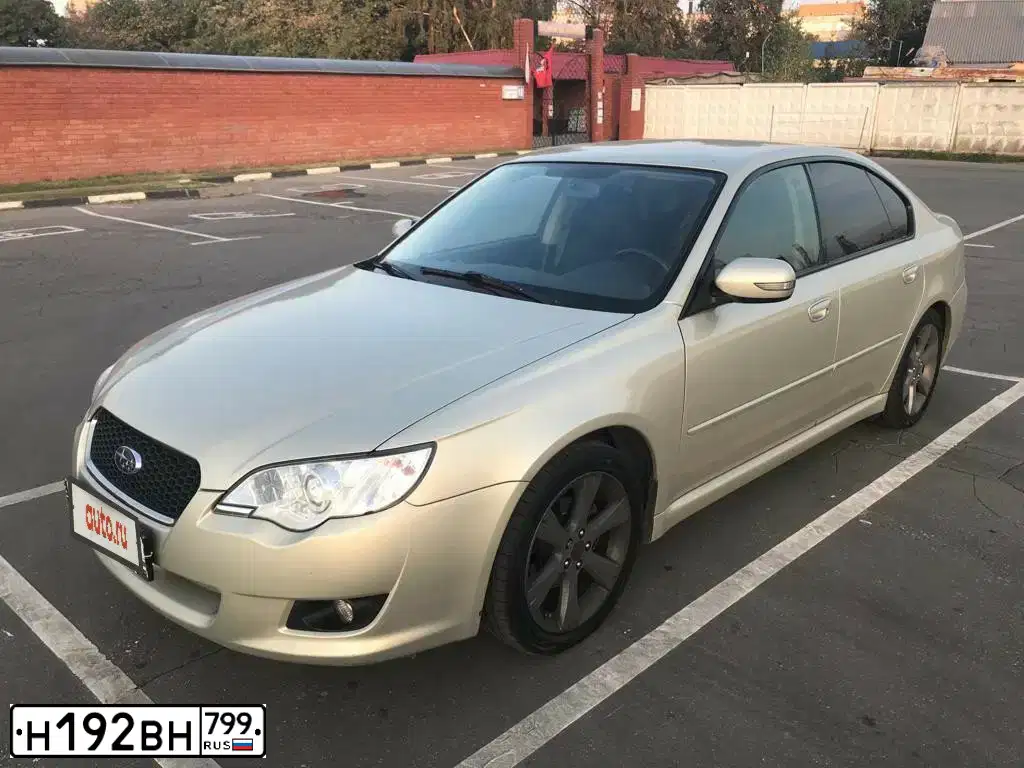 Фото автомобиля SUBARU LEGACY, 2008 — госномер Н192ВН799. Цвет: ЗОЛОТИСТЫЙ