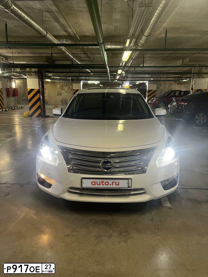 Фото автомобиля NISSAN TEANA, 2014 — госномер У222УЕ93. Цвет: Белый