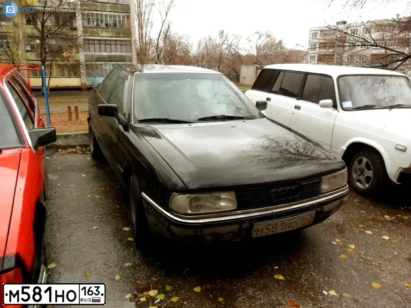 Фото автомобиля AUDI 80, 1988 — госномер М581НО163. Цвет: ЧЕРНЫЙ