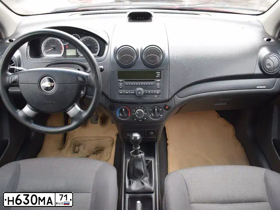 Фото автомобиля CHEVROLET AVEO, 2008 — госномер Н630МА71. Цвет: Красный
