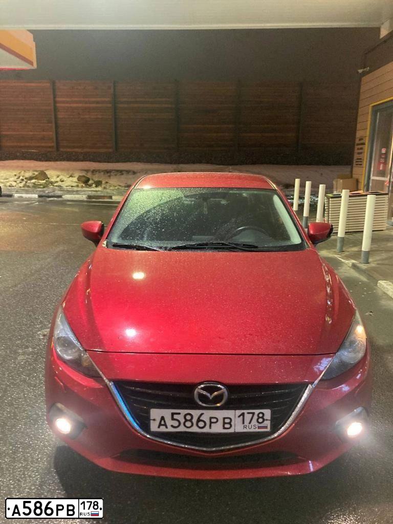 Фото автомобиля MAZDA 3, 2013 — госномер К449ОР164. Цвет: Красный