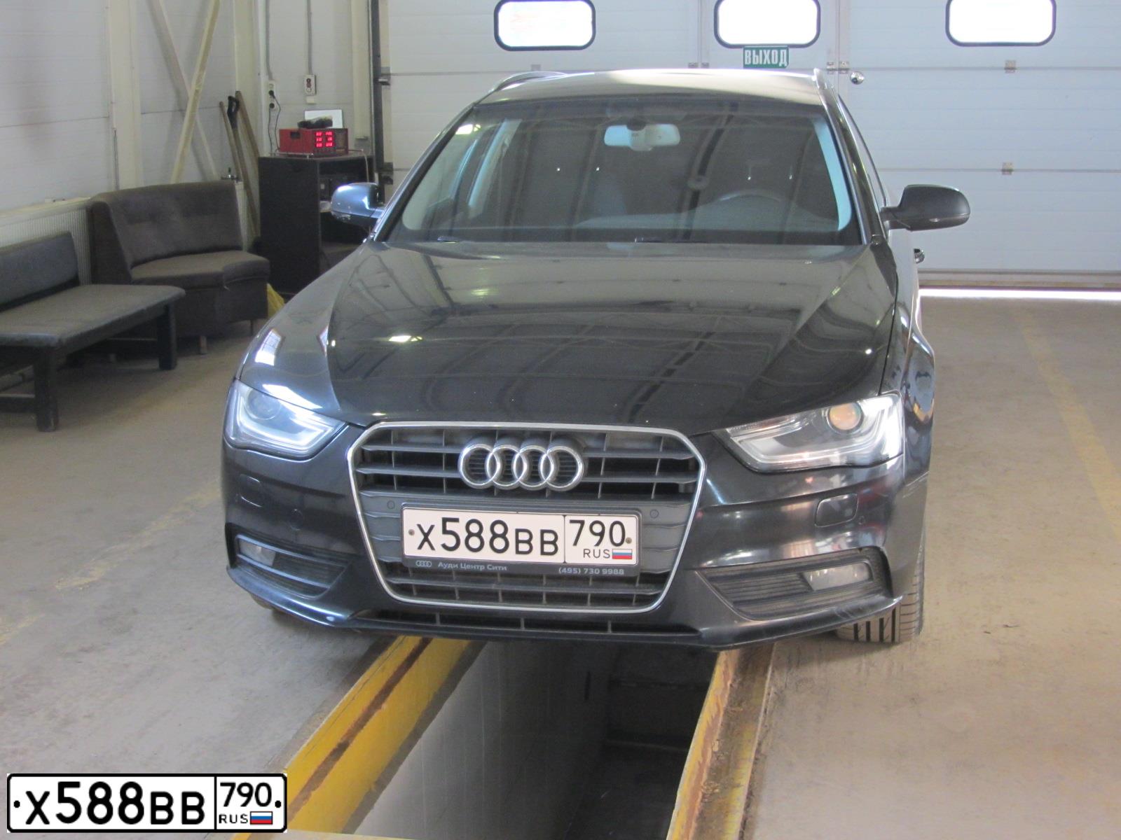 Фото автомобиля AUDI A4, 2013 — госномер Х588ВВ790. Цвет: ЧЕРНЫЙ