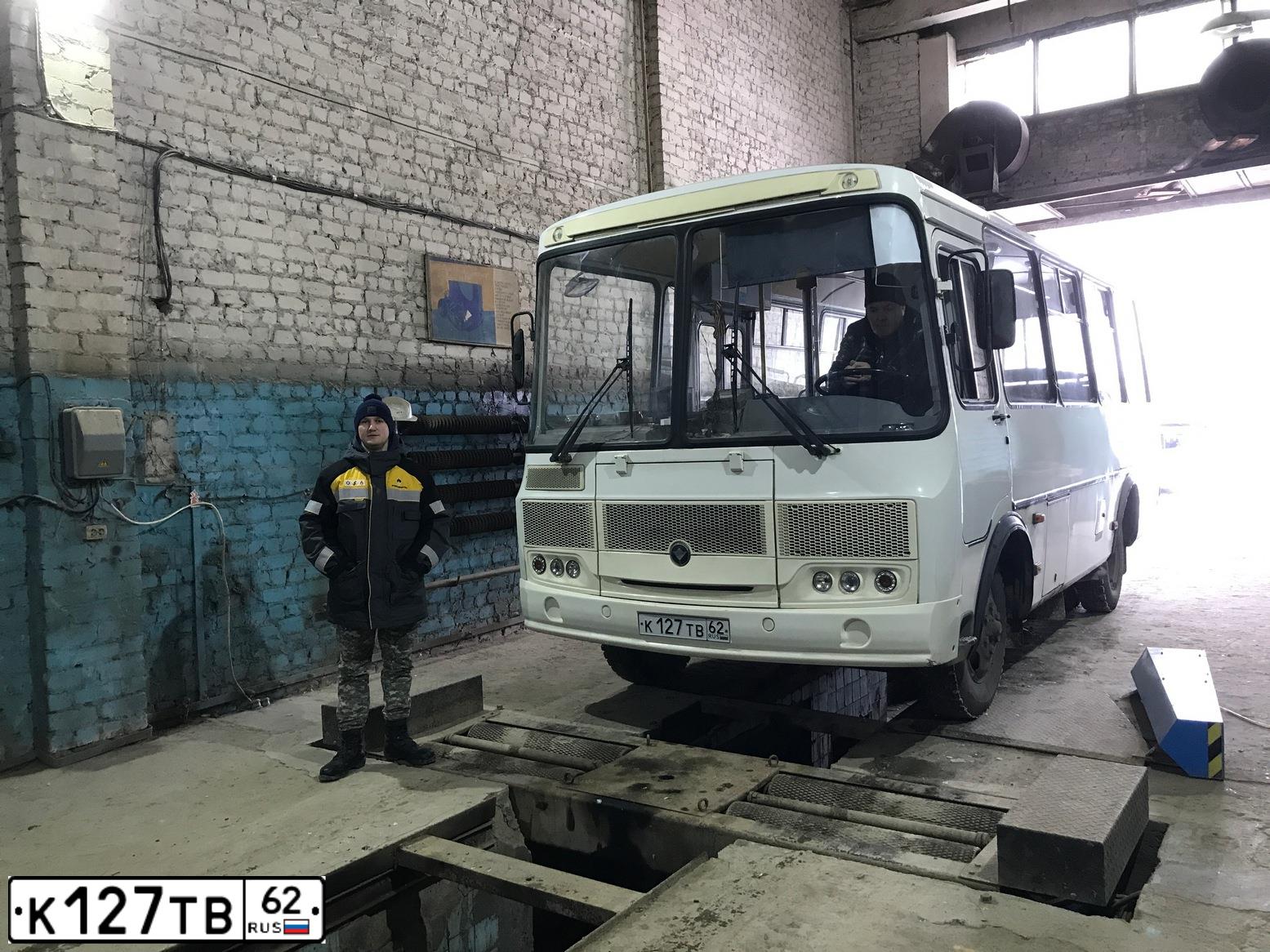 Фото автомобиля PAZ 3205, 2019 — госномер К127ТВ62. Цвет: Белый