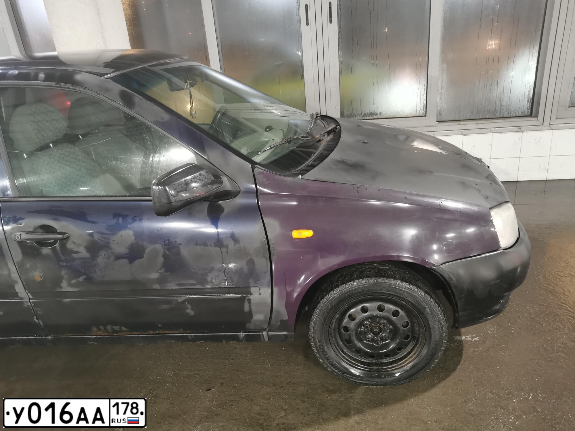 Фото автомобиля LADA 1118 KALINA, 2008 — госномер У016АА178. Цвет: ТЕМНЫЙ СИНЕ-ФИОЛЕТОВЫЙ